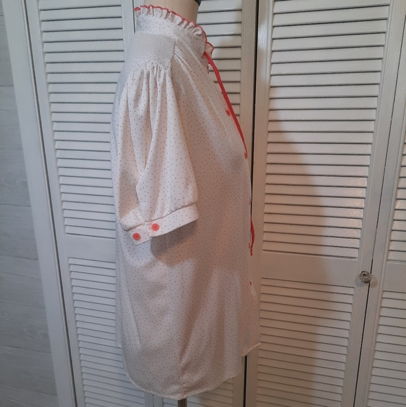 Nikki USA vtg polka dot pajama top sz 13/14 *C5 - Picture 2 of 5